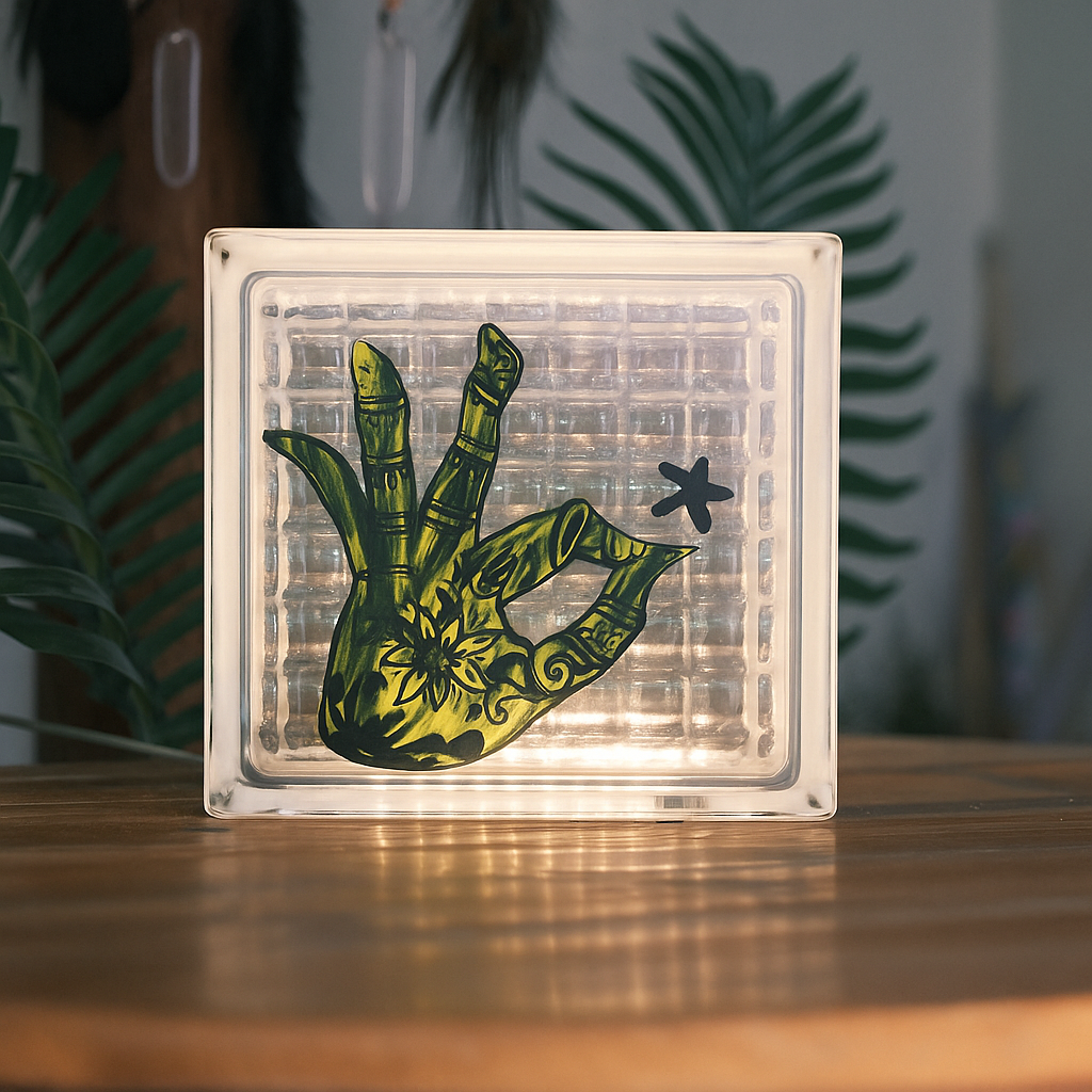 식물과 잘 어울리는 오브제 조명｜전시,그림,선물,수공예, 유리블럭 무드등